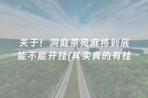 关于！洞庭茶苑麻将到底能不能开挂(其实真的有挂)