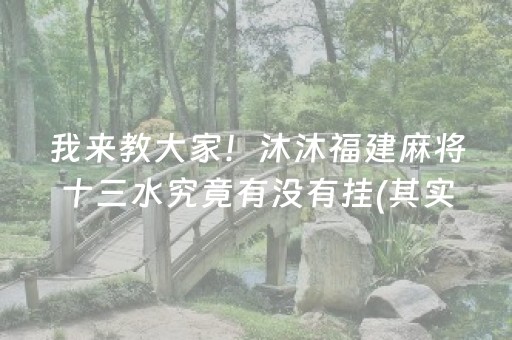 我来教大家！沐沐福建麻将十三水究竟有没有挂(其实真的确实有挂)