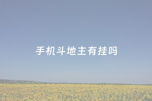 手机斗地主有挂吗（你手机上斗地主）