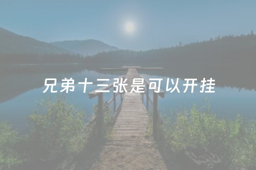 兄弟十三张是可以开挂（福建兄弟十三能不能开挂）