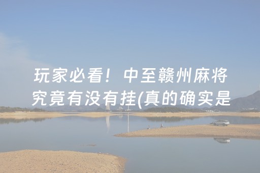 玩家必看！中至赣州麻将究竟有没有挂(真的确实是有挂)