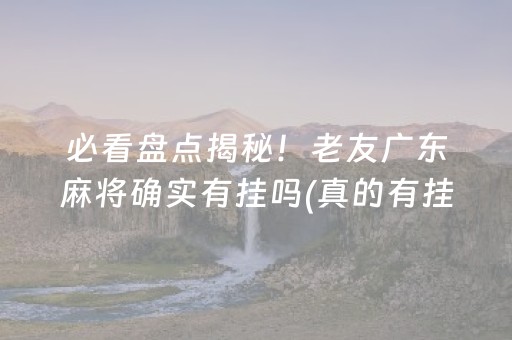 必看盘点揭秘！老友广东麻将确实有挂吗(真的有挂)