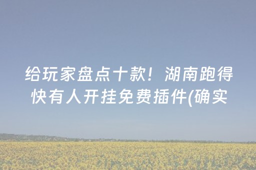 给玩家盘点十款！湖南跑得快有人开挂免费插件(确实有挂吗)