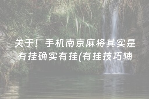 关于！手机南京麻将其实是有挂确实有挂(有挂技巧辅助器)
