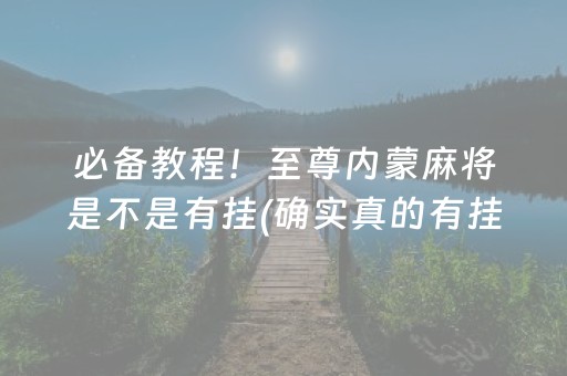 必备教程！至尊内蒙麻将是不是有挂(确实真的有挂)