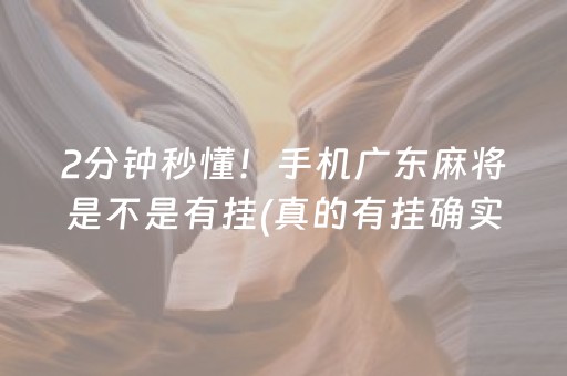 2分钟秒懂！手机广东麻将是不是有挂(真的有挂确实有挂)