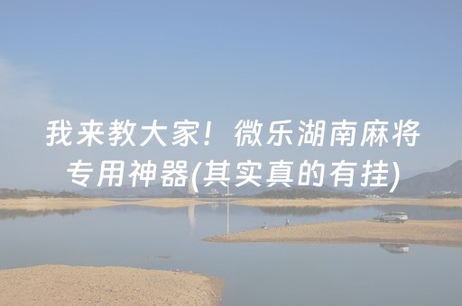 我来教大家！微乐湖南麻将专用神器(其实真的有挂)