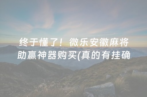 终于懂了！微乐安徽麻将助赢神器购买(真的有挂确实有挂)