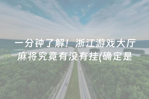 一分钟了解！浙江游戏大厅麻将究竟有没有挂(确定是有挂)