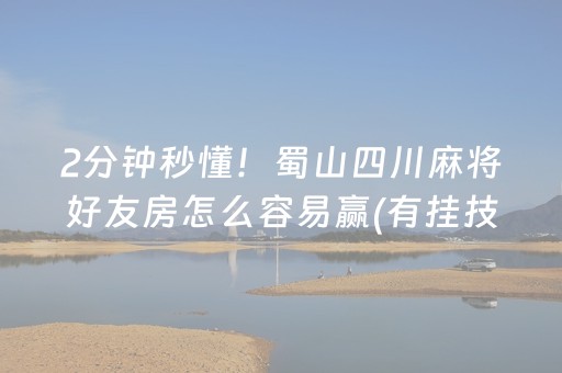 2分钟秒懂！蜀山四川麻将好友房怎么容易赢(有挂技巧辅助器)