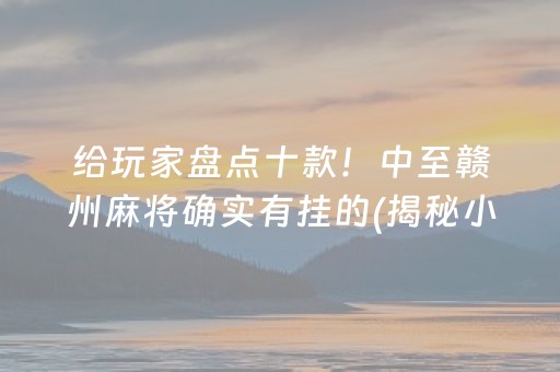 给玩家盘点十款！中至赣州麻将确实有挂的(揭秘小程序专用神器)