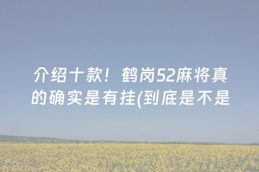 介绍十款！鹤岗52麻将真的确实是有挂(到底是不是有挂)