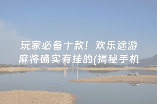 玩家必备十款！欢乐途游麻将确实有挂的(揭秘手机上专用神器下载)