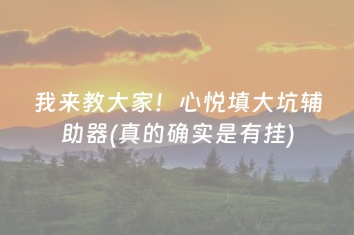 我来教大家！心悦填大坑辅助器(真的确实是有挂)