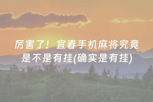 厉害了！宜春手机麻将究竟是不是有挂(确实是有挂)