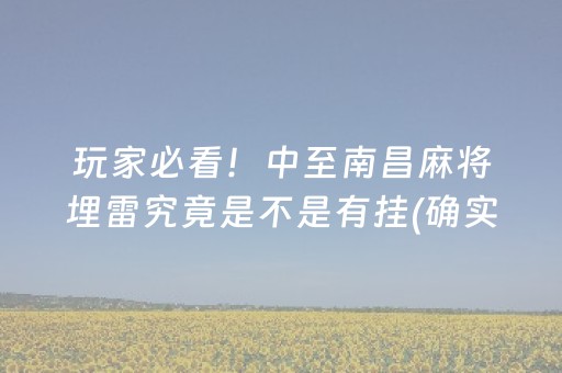 玩家必看！中至南昌麻将埋雷究竟是不是有挂(确实是有挂的)