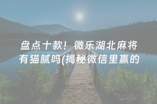 盘点十款！微乐湖北麻将有猫腻吗(揭秘微信里赢的秘诀)