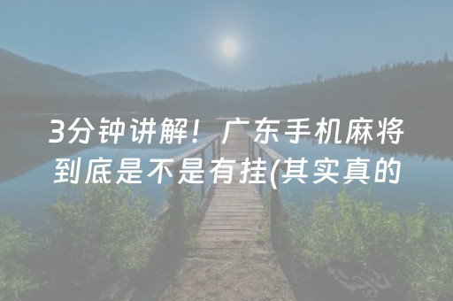 3分钟讲解！广东手机麻将到底是不是有挂(其实真的确实有挂)