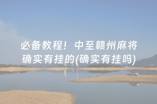 必备教程！中至赣州麻将确实有挂的(确实有挂吗)