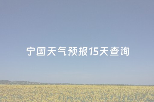 宁国天气预报15天查询（宁国天气预报15天查询2345天气王）