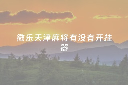 微乐天津麻将有没有开挂器（微乐天津麻将到底有没有挂）