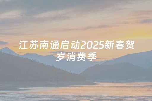 江苏南通启动2025新春贺岁消费季