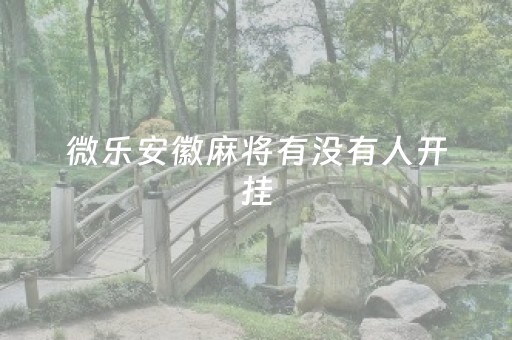 微乐安徽麻将有没有人开挂（微乐安徽麻将能开挂吗）