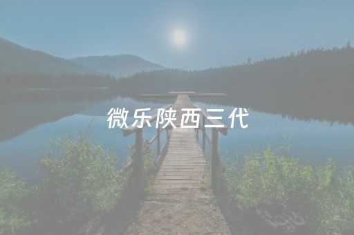 微乐陕西三代（微乐陕西三代能开挂吗）