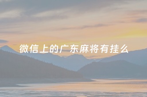 微信上的广东麻将有挂么（微信里面的广东麻将有没有挂）