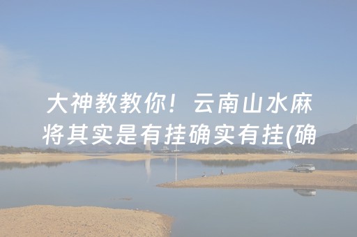 大神教教你！云南山水麻将其实是有挂确实有挂(确实有挂)