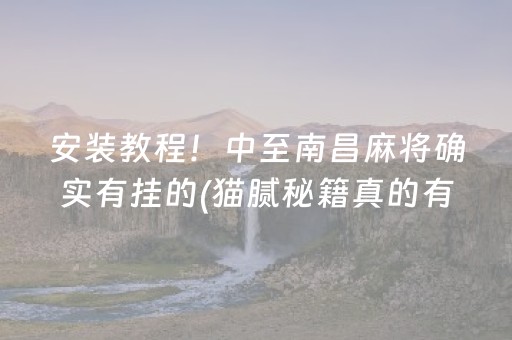 安装教程！中至南昌麻将确实有挂的(猫腻秘籍真的有挂)