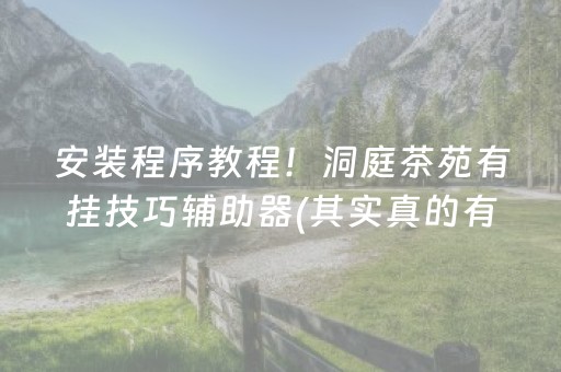 安装程序教程！洞庭茶苑有挂技巧辅助器(其实真的有挂)