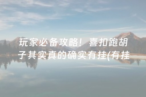 玩家必备攻略！喜扣跑胡子其实真的确实有挂(有挂技巧辅助器)