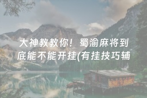大神教教你！蜀渝麻将到底能不能开挂(有挂技巧辅助器)