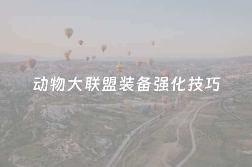 动物大联盟装备强化技巧（动物大联盟装备强化技巧大全）