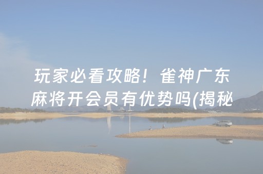 玩家必看攻略！雀神广东麻将开会员有优势吗(揭秘微信里赢的秘诀)