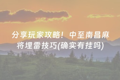分享玩家攻略！中至南昌麻将埋雷技巧(确实有挂吗)
