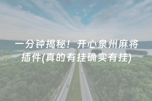 一分钟揭秘！开心泉州麻将插件(真的有挂确实有挂)