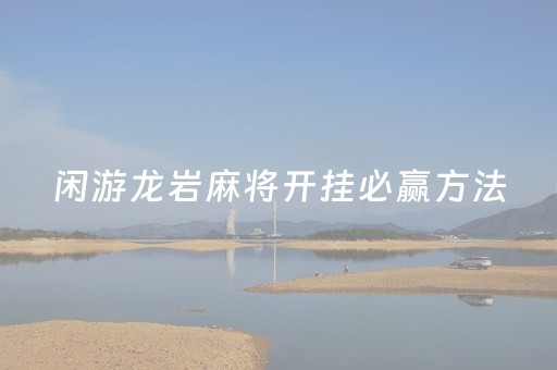 闲游龙岩麻将开挂必赢方法（龙岩闲游看牌器怎么弄）