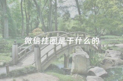 微信挂圈是干什么的（微信挂圈是什么东西）