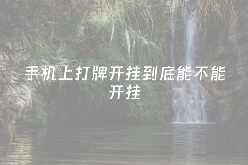 手机上打牌开挂到底能不能开挂（手机上开挂打牌会被发现吗?）