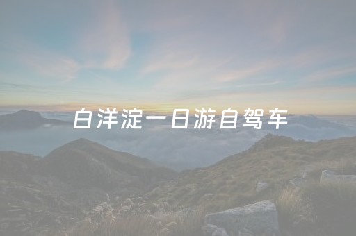 白洋淀一日游自驾车（白洋淀自驾游推荐）