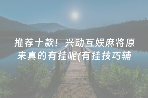 推荐十款！兴动互娱麻将原来真的有挂呢(有挂技巧辅助器)