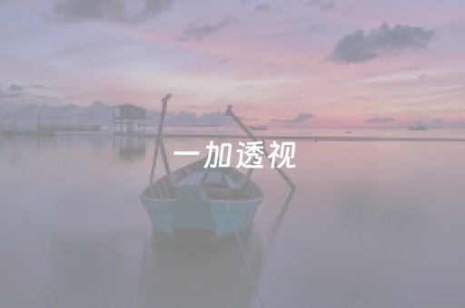 一加透视（一加透视滤镜程序）