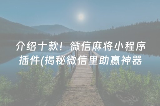 介绍十款！微信麻将小程序插件(揭秘微信里助赢神器)