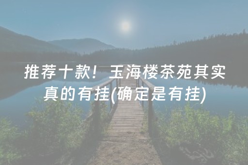 推荐十款！玉海楼茶苑其实真的有挂(确定是有挂)