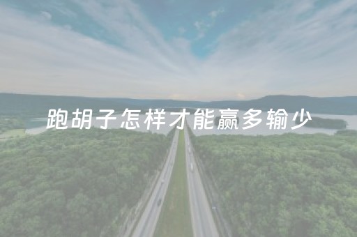 跑胡子怎样才能赢多输少（跑胡子怎样出牌）