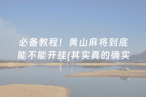 必备教程！黄山麻将到底能不能开挂(其实真的确实有挂)