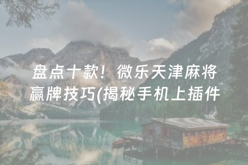 盘点十款！微乐天津麻将赢牌技巧(揭秘手机上插件下载)