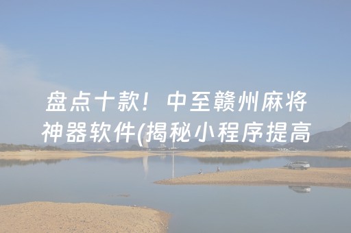 盘点十款！中至赣州麻将神器软件(揭秘小程序提高胜率)